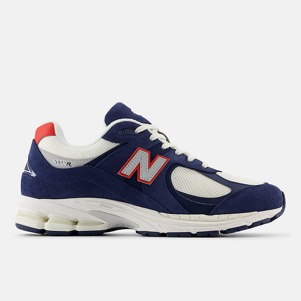 New Balance 2002R Shoes NB Navy with True Red and Sea Salt